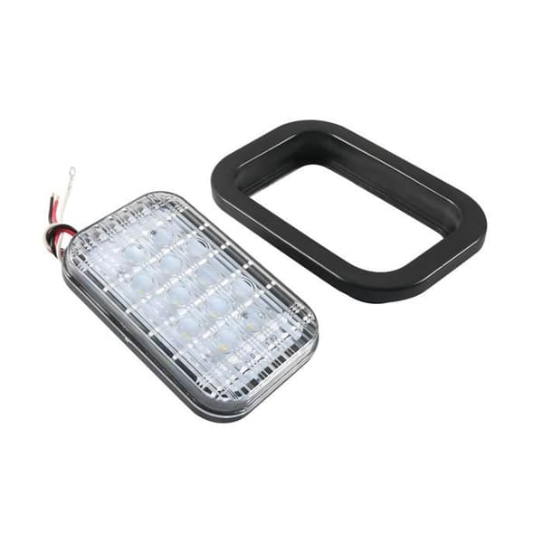 Rektangulær 12 LED baglygte til trailer/autocamper/lastbil med JZSH-stik (hvidt lys)