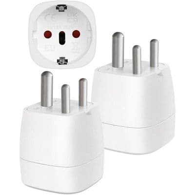 Reseadapter - XVX - 2 stycken - EU till typ D - Kompatibel med Indien, Nepal, Sri Lanka