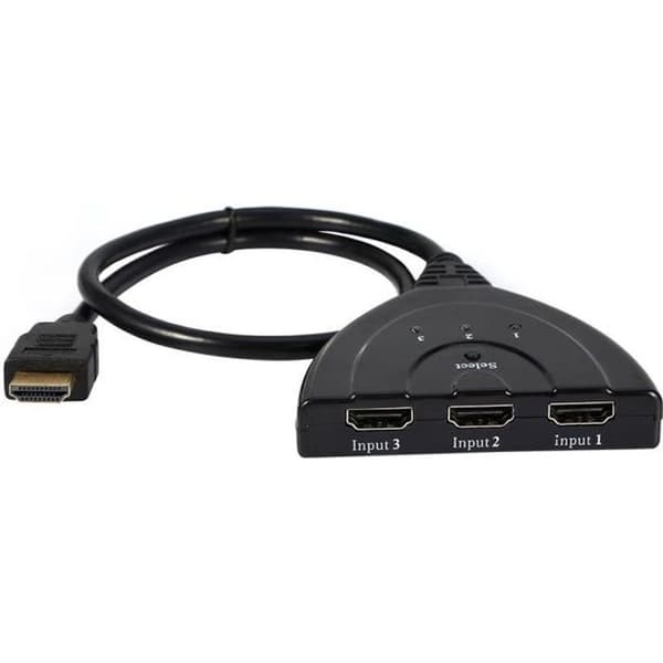 HDMI-adapter - 4K High Definition HDMI-dekoder med 3 indgange/1 udgang til skærm - Automatisk skift - Multi-skærm