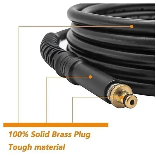 Utbyteshögtrycksslang på 6 meter, 10 mm x M22-slangkoppling för Kärcher K2-rengöringsmaskin.