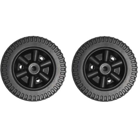 Sett med 2 erstatningshjul på 150 mm til gassgriller. Solid plast. Hulldiameter 8-10 mm. Enkel å installere.