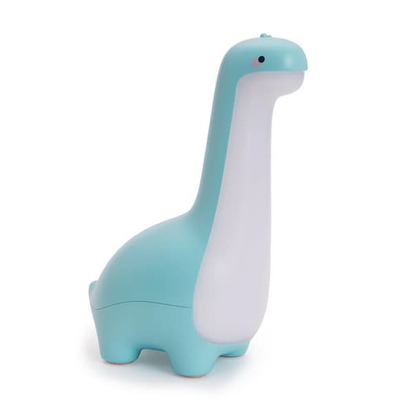 Søt dinosaur nattlampe for barn, øyebeskyttelse, nattbordslampe, USB-lading, gave til barn blå