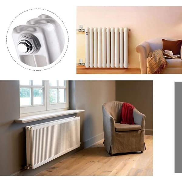 10 stk. 1/2 tomme manuelle radiatorudluftningsventiler og 5 stk. blindpropper med gevindforbindelse og O-ringstætning
