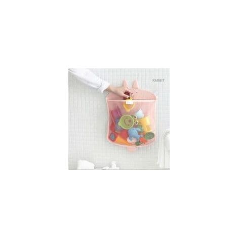Badelekeoppbevaring Baby Leketøy Organizer Baderom Hengende Nettingposeholder Rosa