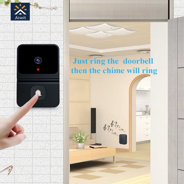 WiFi Trådlös Smart Video Dörrklocka, Tvåvägsintercom, Mörkerseende, Hemmasäkerhetsskydd