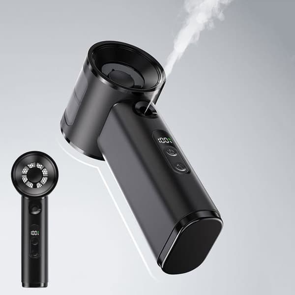 Mini Lommeventilator - 4000mAh USB Batteri - Kompakt Genopladelig - Ideel til Udendørs Strandrejser - Sort