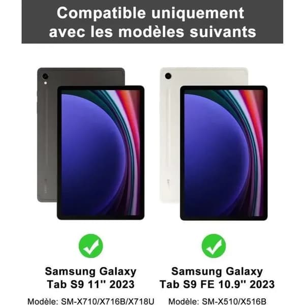 Etui med tastatur til Samsung Galaxy Tab S9 - Blød TPU - Auto sleep/wake - Sort