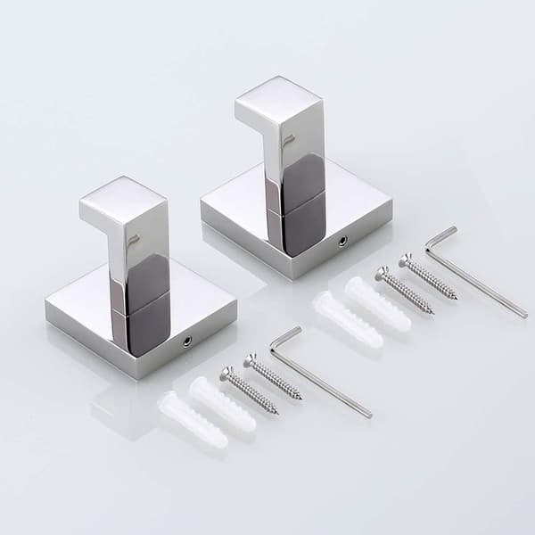 Krokar Badrum Väggkrok Garage Rostfritt Stål Handduk/Badrockskrok 2-pack Polerad Blank