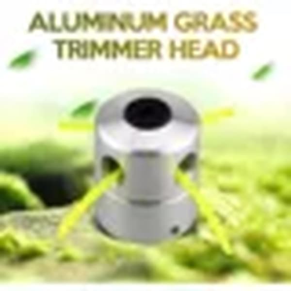 Gresstrimmerhode i aluminium med 4 tråder, børstekutterhode, tilbehør til gressklipper, skjæretrådhode for trimmer erstatningsverktøy