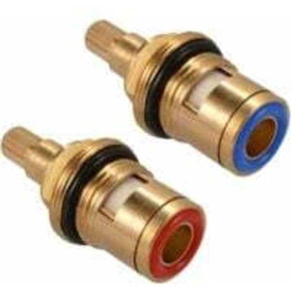 Keramisk tappehode – Par G 1/2\" BSP-patroner – Solid messingkropp – Kompatibel med servantkraner