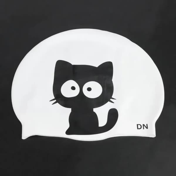 2 st. unisex badmössa i silikon för barn (katt)