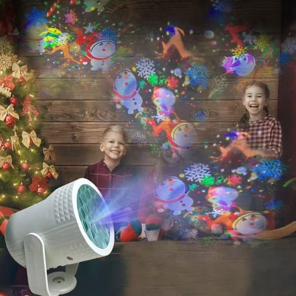 Juleprojektor Snefnug - LED - USB - Indendørs/Udendørs