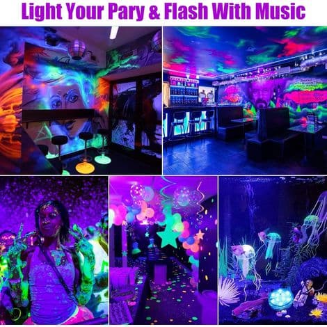 Bærbar 395nm UV LED Rør Blacklight DJ Kropskunst
