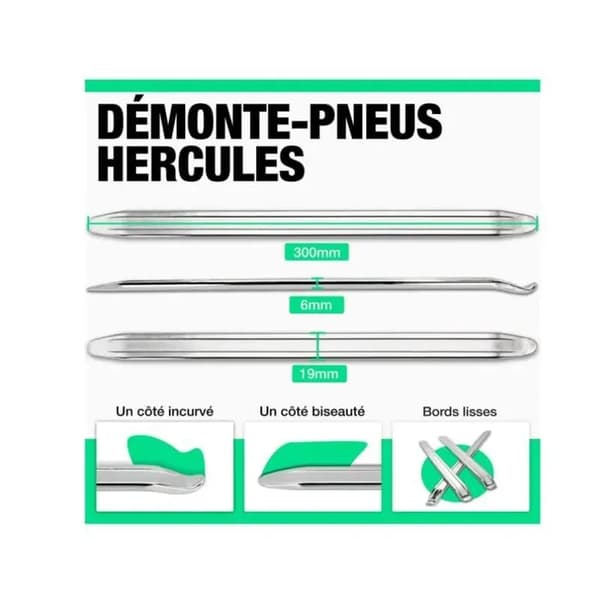 Dekkspak - 30 cm - Metall - Ergonomisk - Høyfast legering