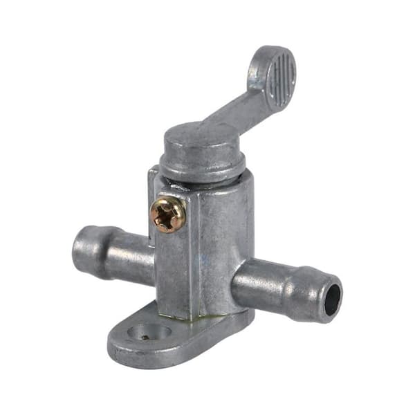 Inline bränslekran, 8mm 5/16 bränslekran, aluminium, normalt öppen, 1-vägs, inline-montering, spak, silver, manuell