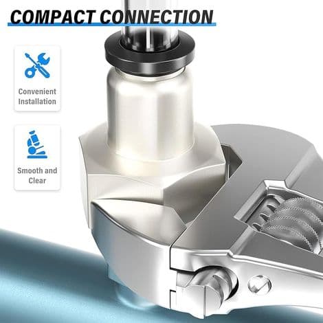 8 mm OD x 1/2 tum BSP rak koppling PCF8-04 (10-pack)