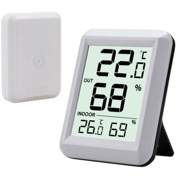 Indendørs/Udendørs Termometer - XVX - Digital LCD - Ekstra Stor Skærm - Tilsluttet Sensor - Nøjagtighed