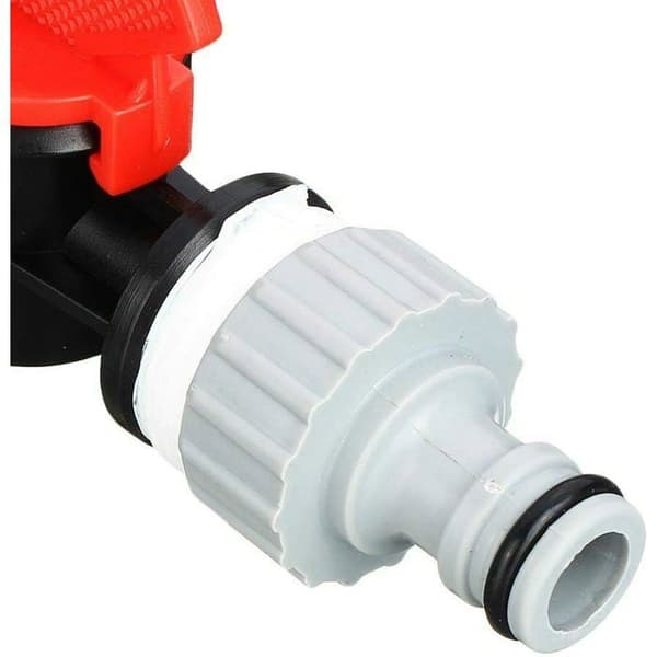 IBC Vanntankadapter - Nosheir - Integrert Kran - 3/4\" Hurtigkobling - Slitesterkt Plastmateriale