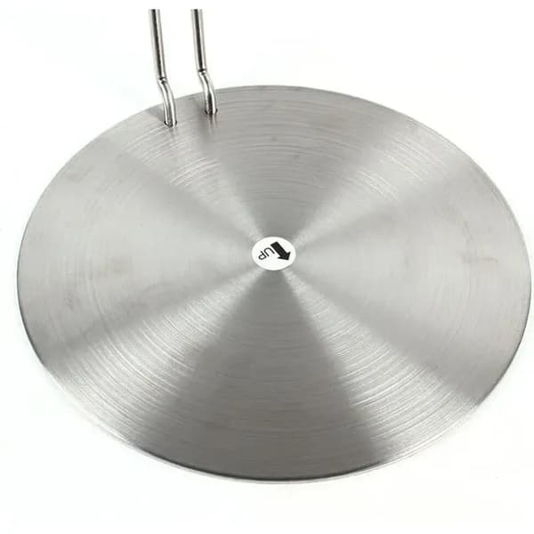 Universell induktionsadapter i rostfritt stål, 24 cm diameter induktionshällsadapter, silver ODIPIE