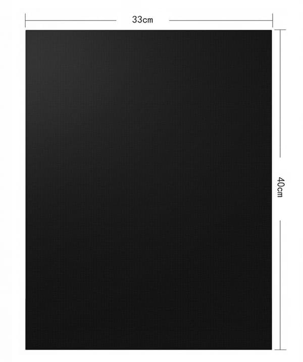 Højresistent non-stick fiber bageunderlag, Teflon bageunderlagssæt - 4 sorte bageunderlag 40*33cm, 1 rød silikonebørste, 5 dele