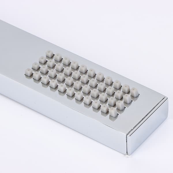 Rektangulær Kobberbelagt Lige Front Monobloc Brusehoved Håndbruser - 219*35*15mm