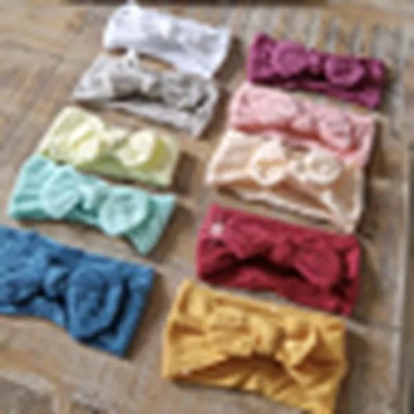 Babyhårbånd - 10 stk. - Blød nylon - Komfortabelt - One Size