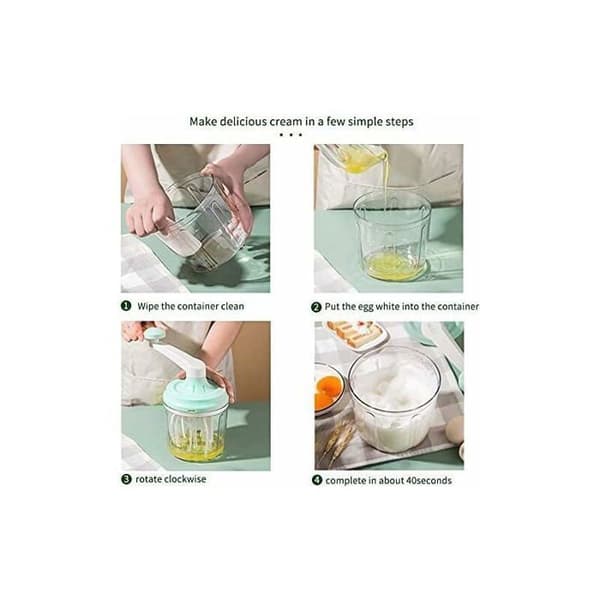 Håndmikser - XVX - Speedy Chef - 1200ml - Plast og Metall - Multifunksjonell