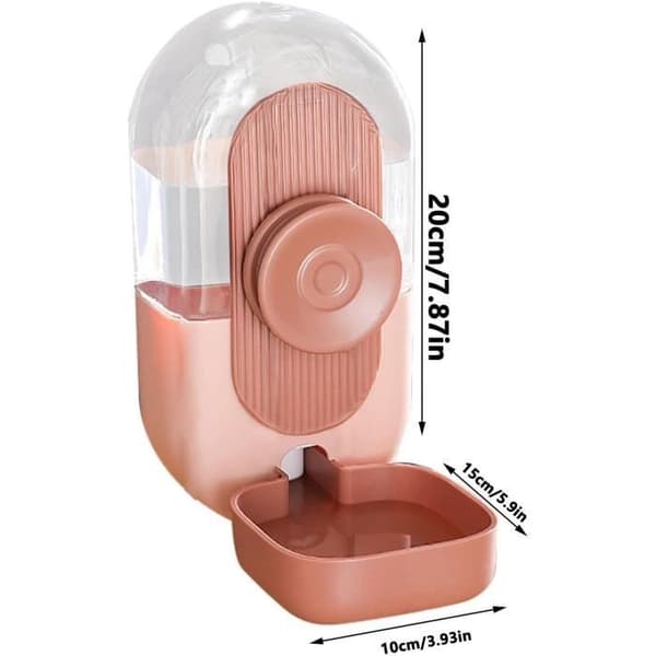 Automatisk vattenautomat för kaniner - 800 ml - Vit - Läckagesäker