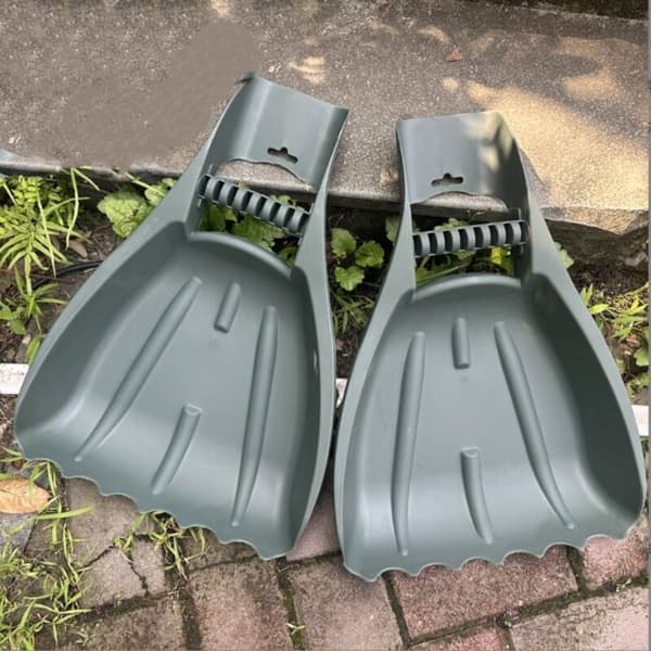 Løvscoops med klør (1 par), hagespade, løvsamler med solid ergonomisk håndtak - Komfortabel og veldig praktisk løvsamler