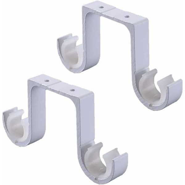 Takfester, hvite fester, doble gardinstangfester, gardinstangfester i aluminium, PZCC