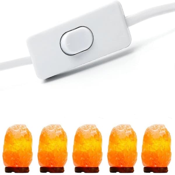 Ny Kabel til Saltlampe med Afbryder - E14-1,8 M - Stik til Saltlampe, Hvid