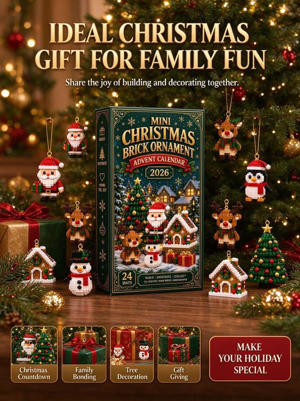 3D-Utskriven Adventskalender 2026 Barn – Julkalender med 24 3D-Figurer & Julhängen