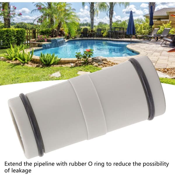 Poolslangeadapter, 3,1 cm til 3,1 cm lige fitting til poolslange, dykventil osv.