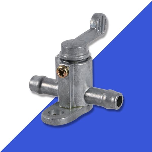 Inline bränslekran, 8mm 5/16 bränslekran, aluminium, normalt öppen, 1-vägs, inline-montering, spak, silver, manuell