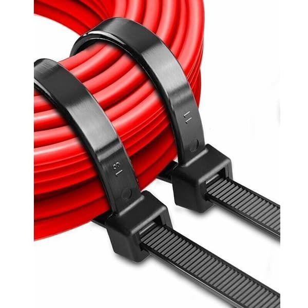 500 mm x 12 mm Plastikkabelbindere, Professionelle Rilsan Kabelbindere, Sorte Nylon Kabelbindere, Store Lange Elektriske Kabelbindere til Udendørs Hegn
