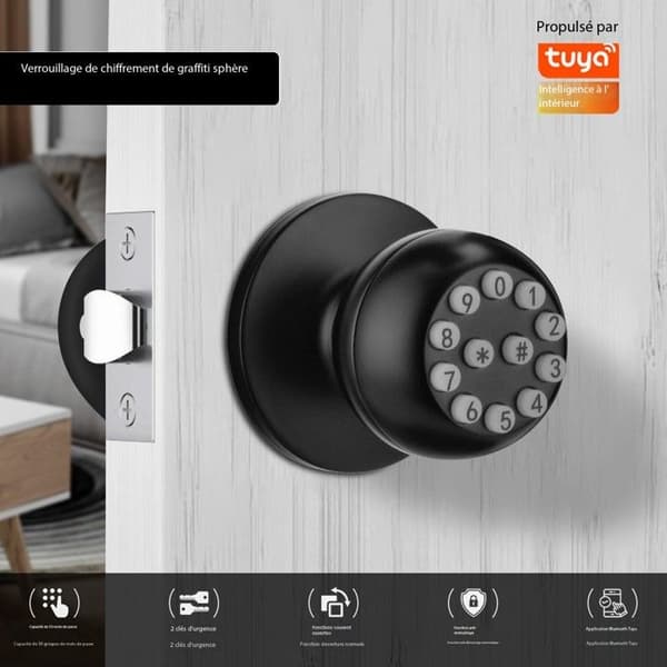 Tilkoblet Lås - XVX - Smart Lås - Bluetooth - Sikkerhetsnivå 4 - Appkontroll