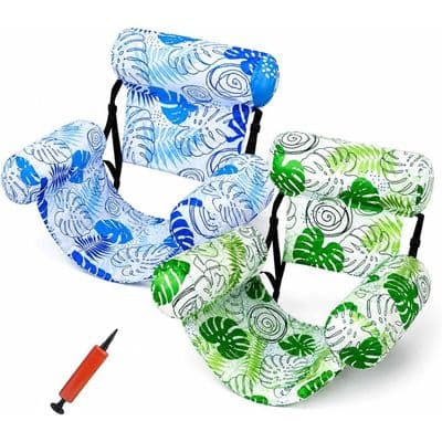 2 STK Pool Float - Oppustelig Loungestol - Essentiel til Vandfester - Robust Poolstol