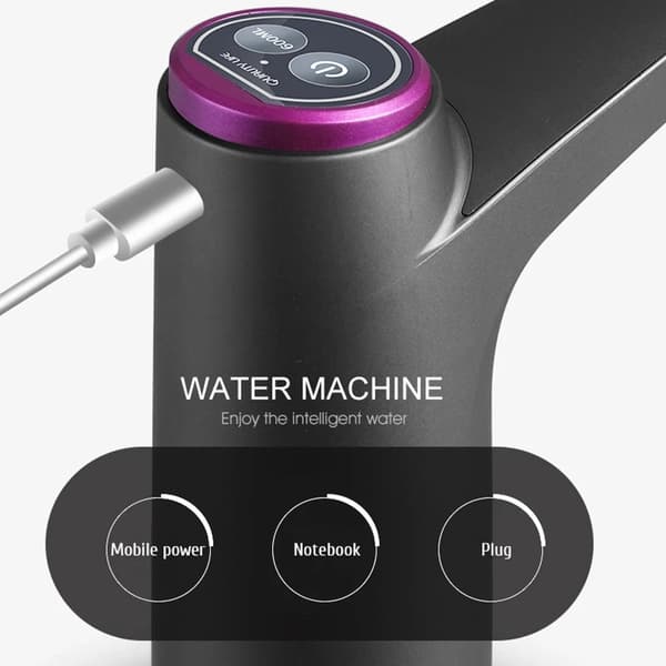 Automatisk Elektrisk Vattenpump Dispenser Touch Kontroll USB Laddning Dricksvattenbrytare - Svart