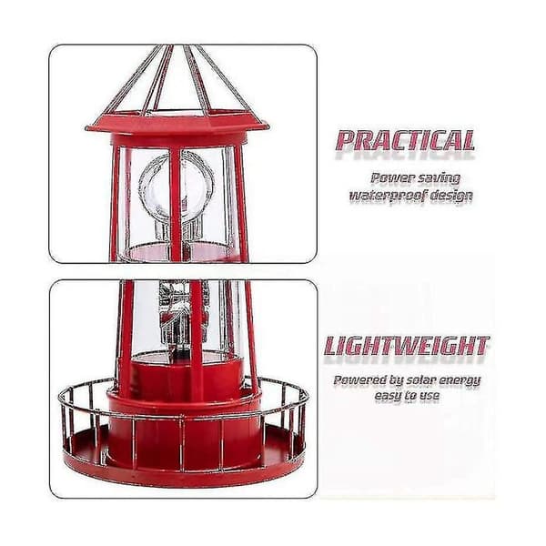 Solar LED-forlygte, 360° roterende havelampe - WELLNGS
