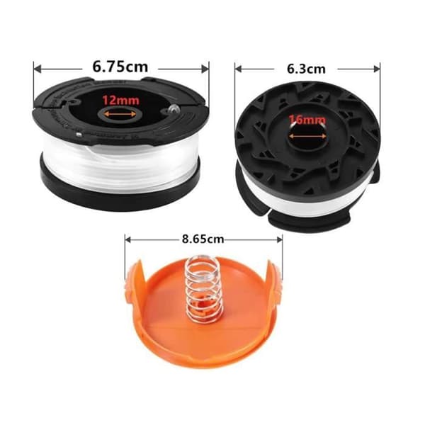 Trimmertrådspole for Black & Decker - A6481 A6485 - 9 spoler med trimmertråd