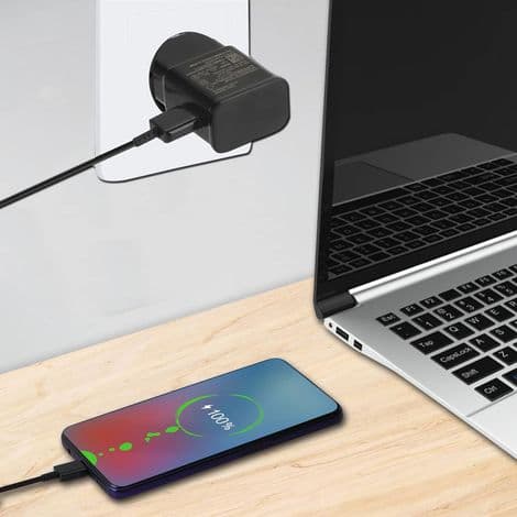 USB-strømopladerstikadapter til Samsung Galaxy S6/S8/S10, original erstatningshurtigoplader, sort