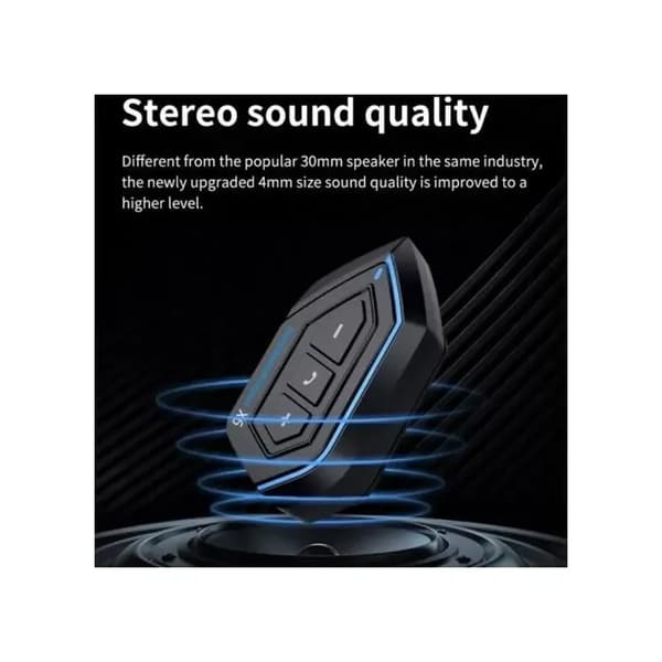Bluetooth-intercom för motorcykel - Bluetooth 5.0 - Headset-kit - Motorcykelhjälm - Intercom - Blå/Svart - Universell