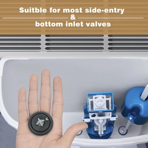 3-delt ventilmembrantætning, flydende ventilmembran, ventilmembrantætning, sidemonteret membrantætning til vedligeholdelse af toiletskyl