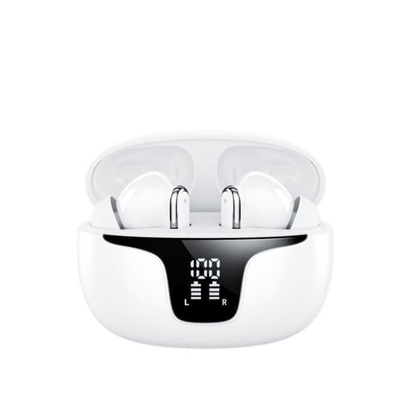 Bluetooth-ørepropper - Hvit - IPX5 - 12-timers batterilevetid - Berøringskontroller - Sport BLUETOOTH-ØREPROPPER