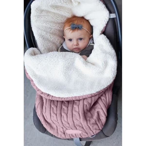 Barnevognsfotpose Universal Babyteppe Vinter Babyrede for Bilsete Rosa