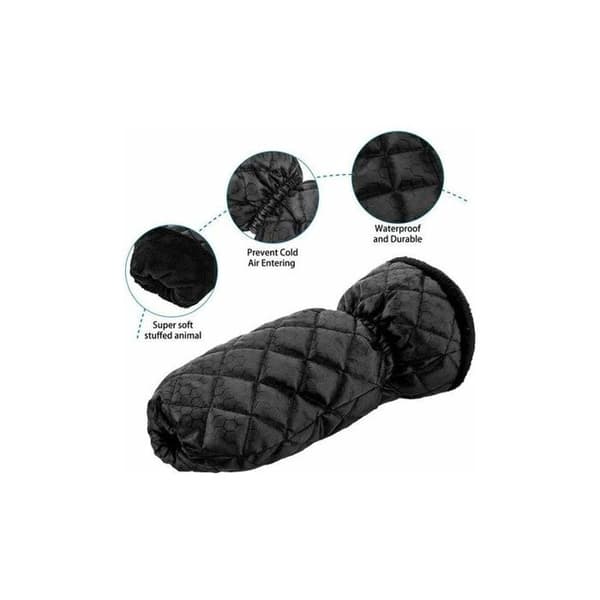 Isskrapa med snöskrapglove med varmt fleecefoder, elastisk snöskrapa, flera färger, stor