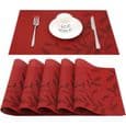 Bordsunderlägg - AMRINUGL - Röd - Set om 6 - Tvättbart - 45 x 30 cm