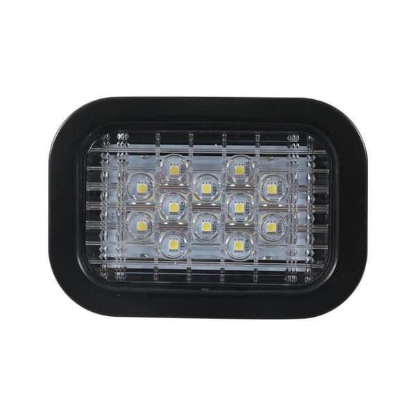 Rektangulær 12 LED baglygte til trailer/autocamper/lastbil med JZSH-stik (hvidt lys)
