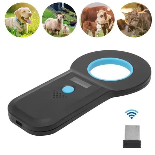 Bärbar RFID-chipläsare för husdjur - Bluetooth - Uppladdningsbar