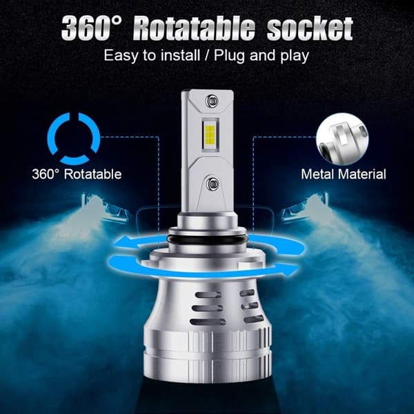 par K9 9006 HB4 30W 3000LM 6000K IP68 LED-frontlykter - JZSH - DC10-32V - Vanntett for biler